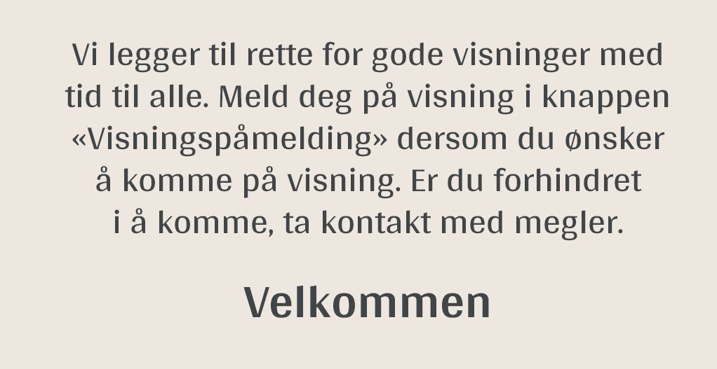 Husk og meld deg på visning! Galleribilde