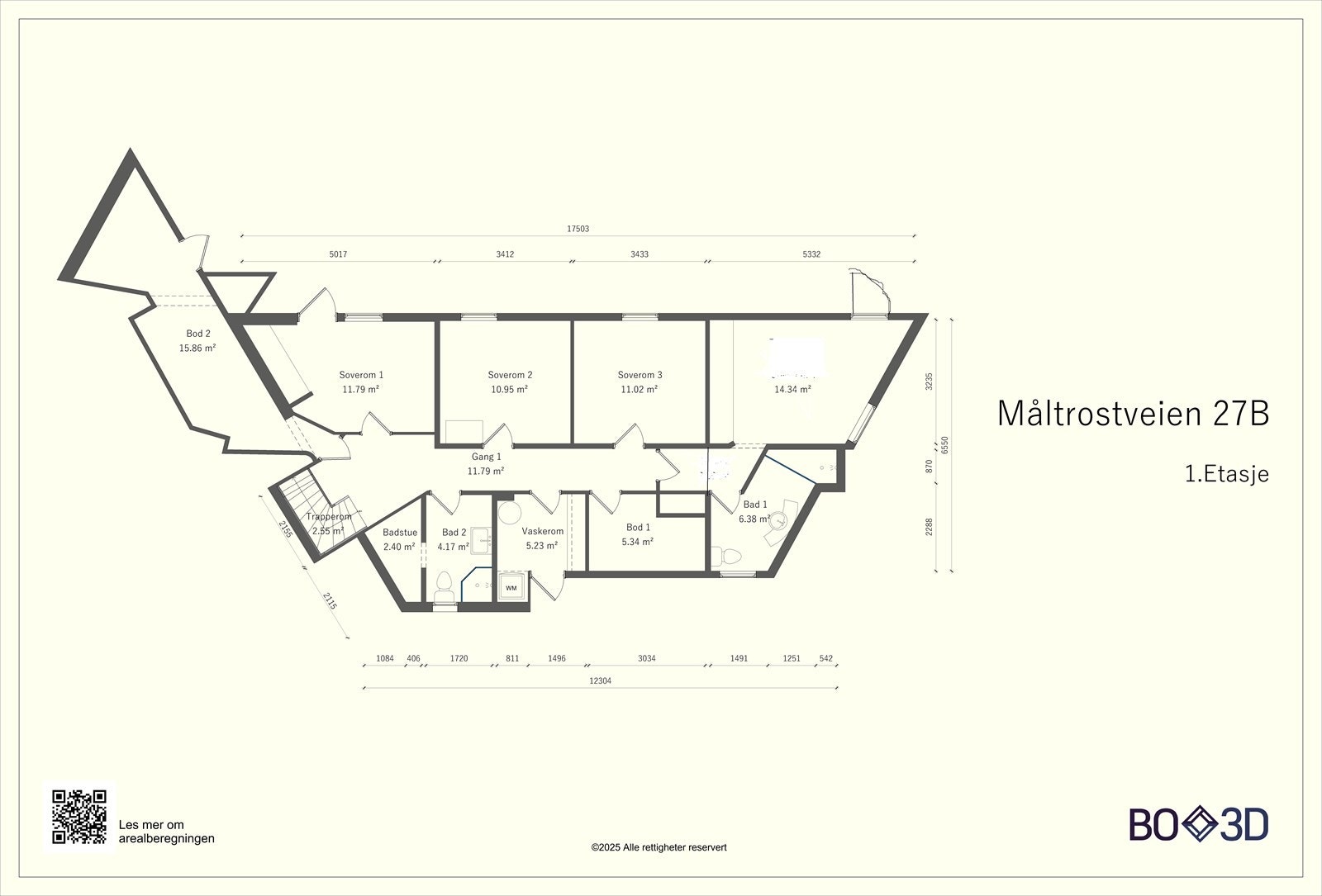 Alternativ skisse med hybelforslag. Det er tegnet inn dør der det er vindu i dag Galleribilde
