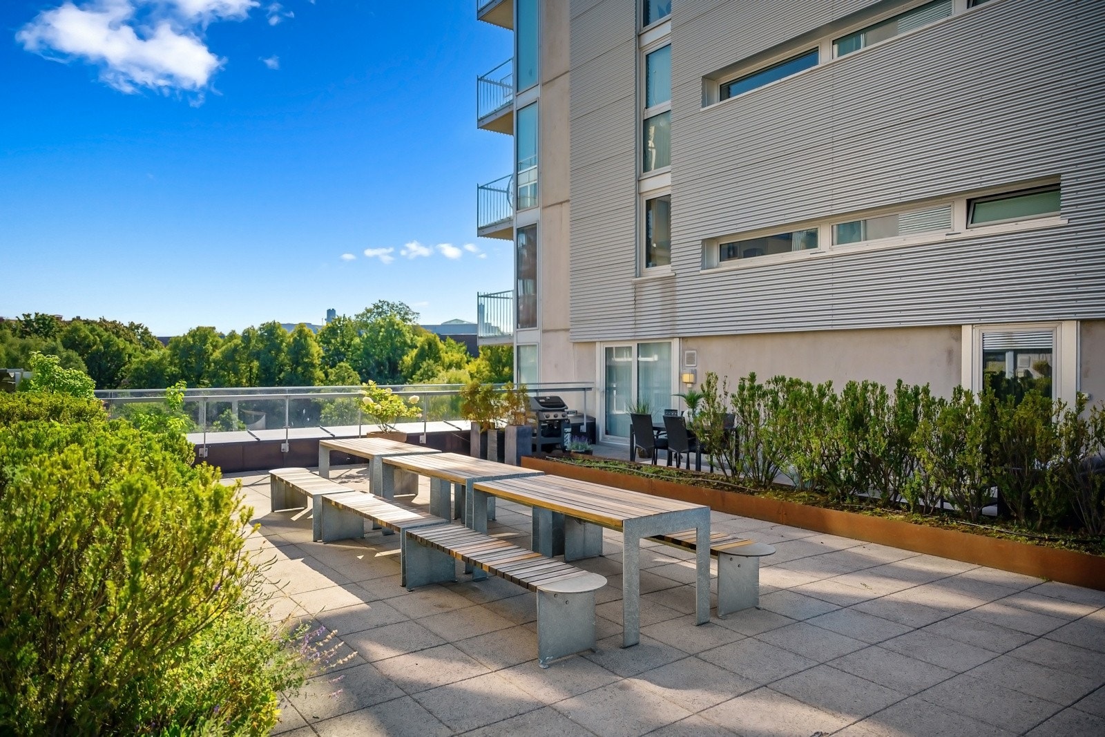 Felles takterrasse med flotte solforhold og utsikt i to himmelretninger. Galleribilde