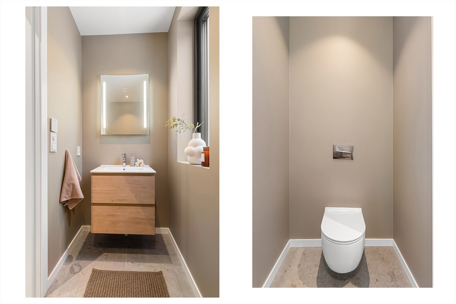 Praktisk toalett i 1. etasje, med tilgang fra hallen Galleribilde