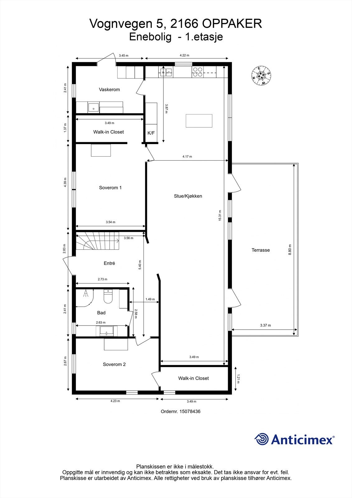 Plantegning første etasje. Galleribilde