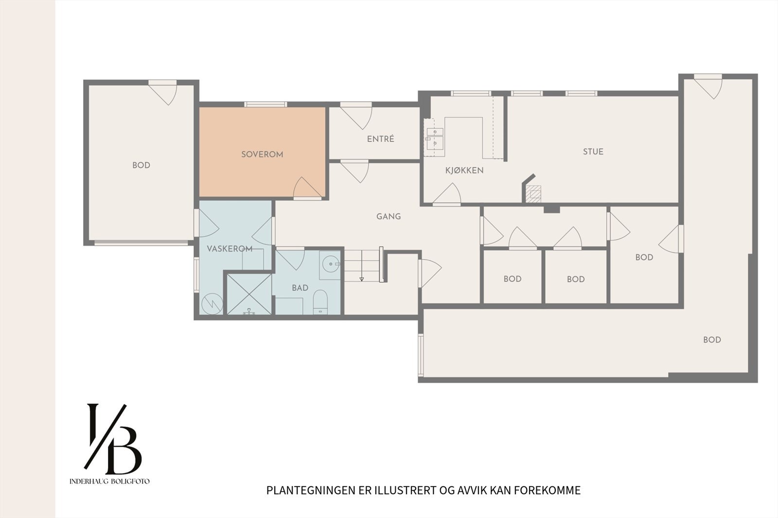 Plantegning kjeller. Galleribilde