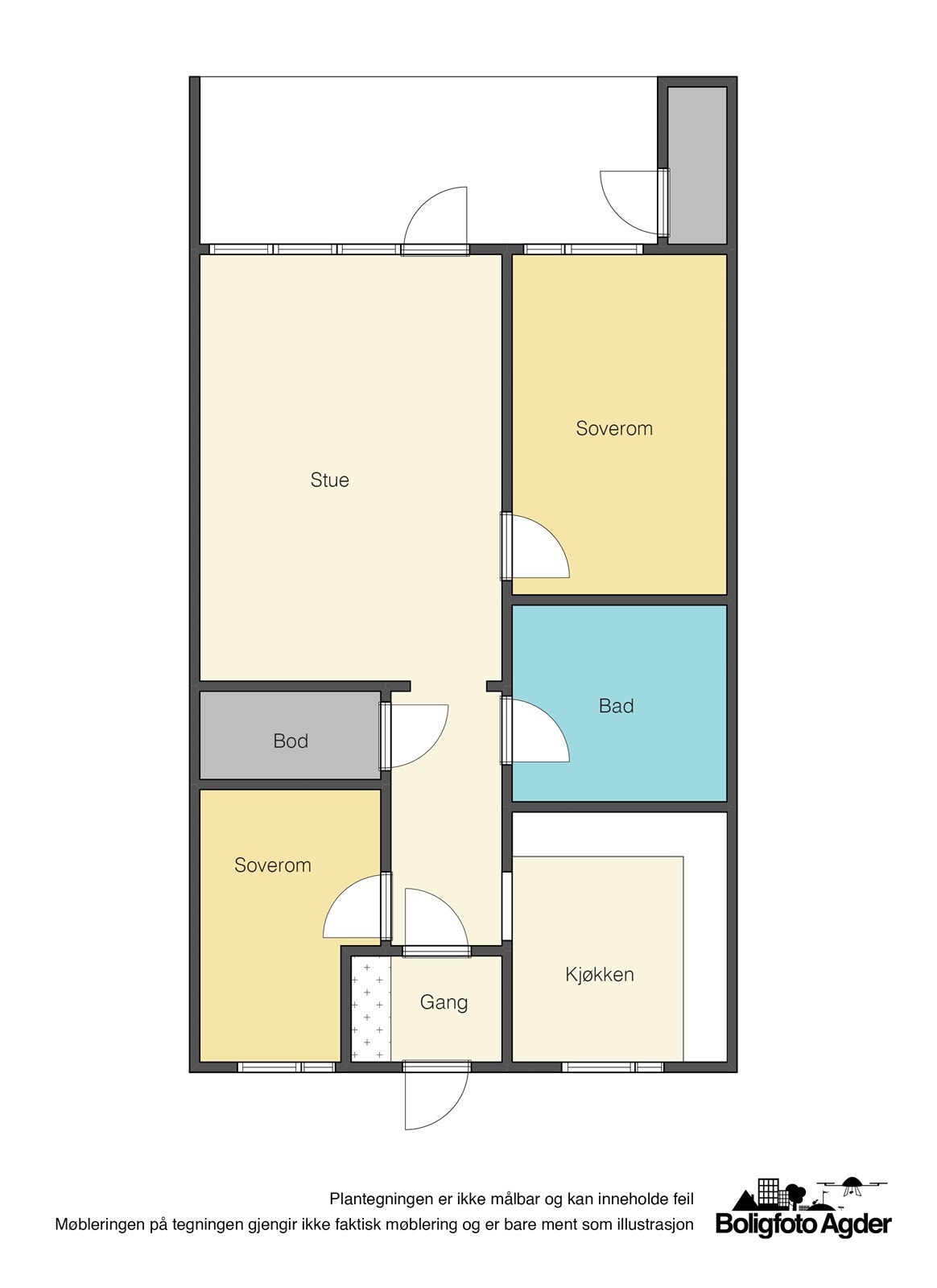 Funksjonell planløsning på 76 kvm Galleribilde