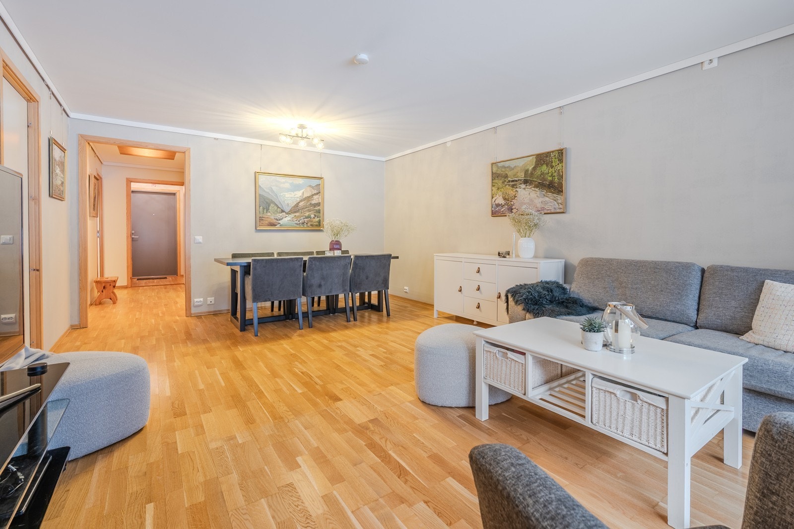 Gjennomgående parkettgulv Galleribilde