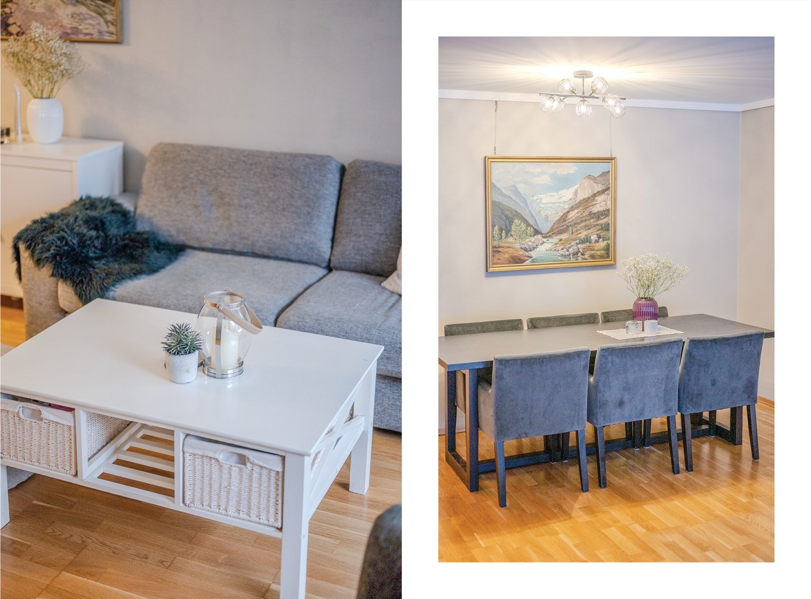 Naturlig plass for sittegruppe og spisestue Galleribilde