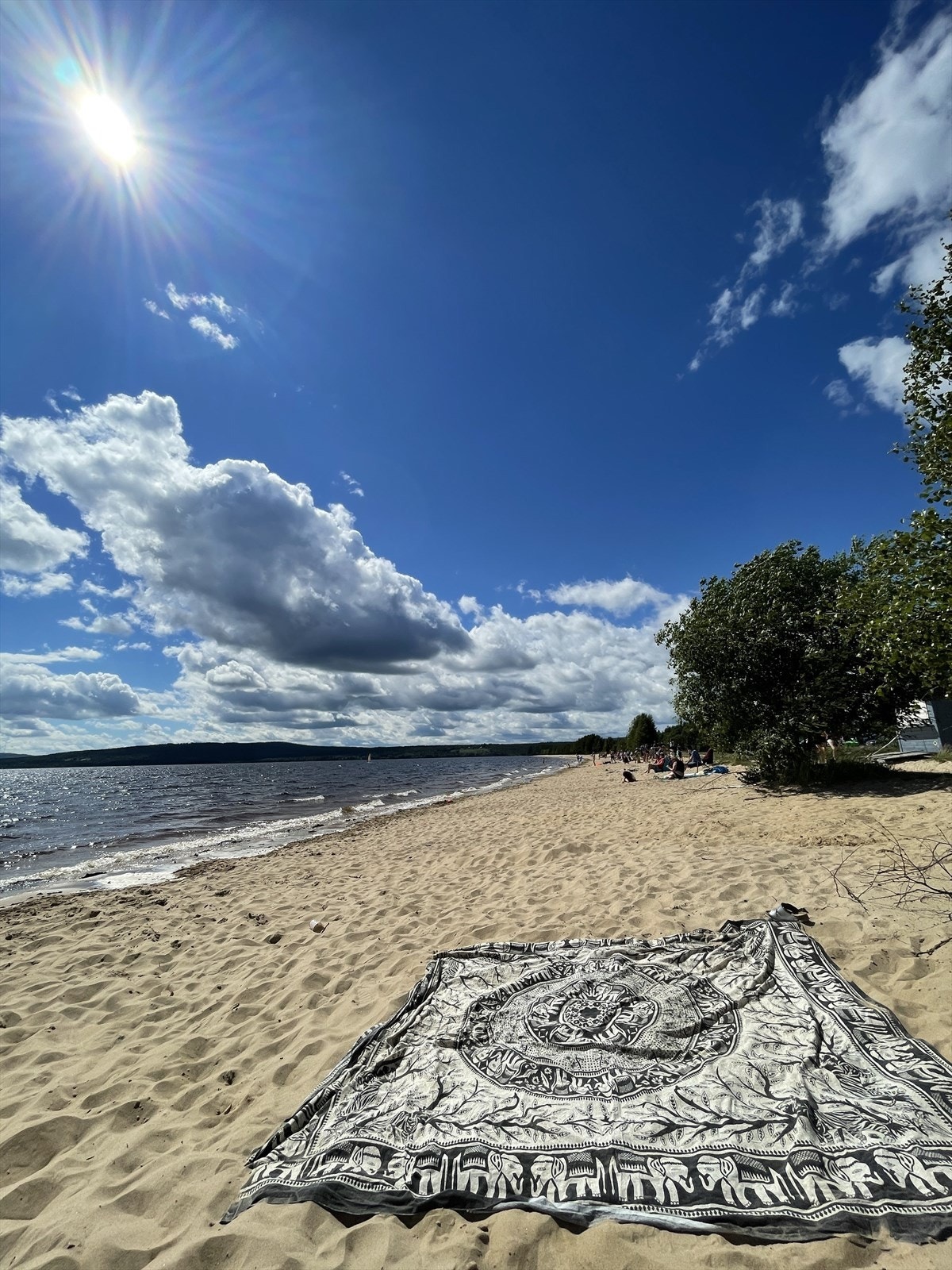 Vakker sandstrand ved Osensjøen. Galleribilde