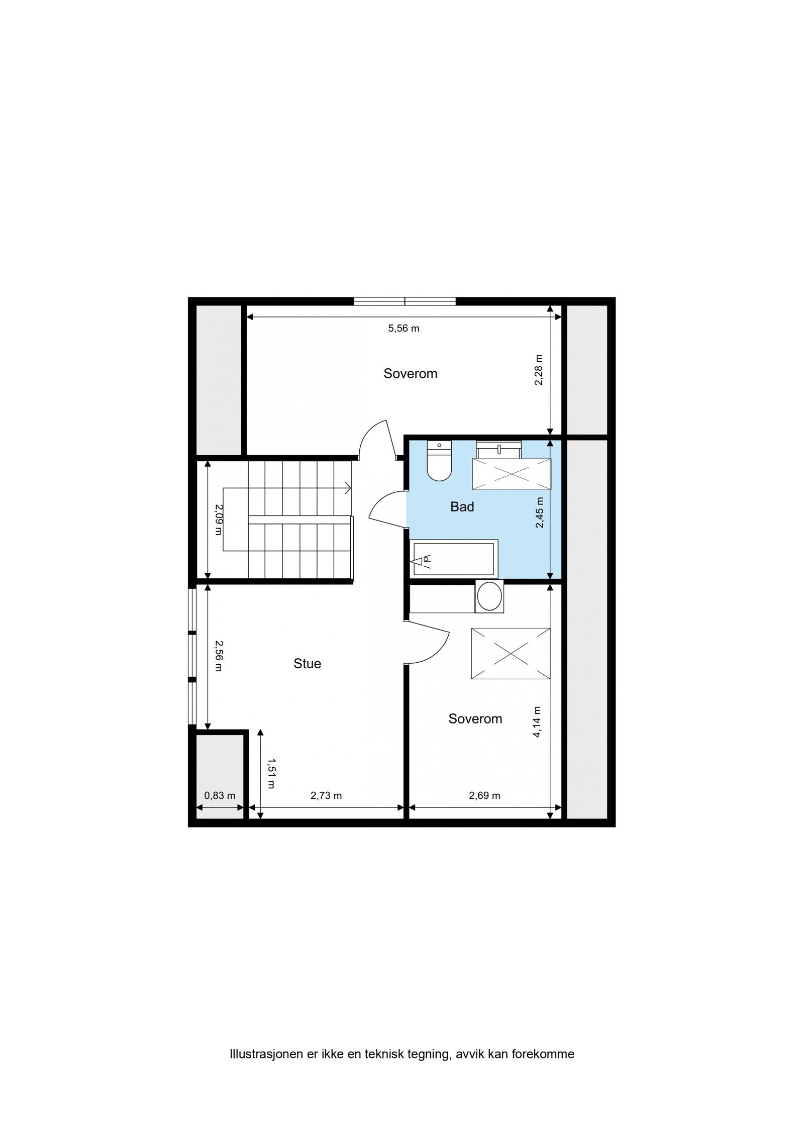 Plantegning - 2.etasje. Galleribilde