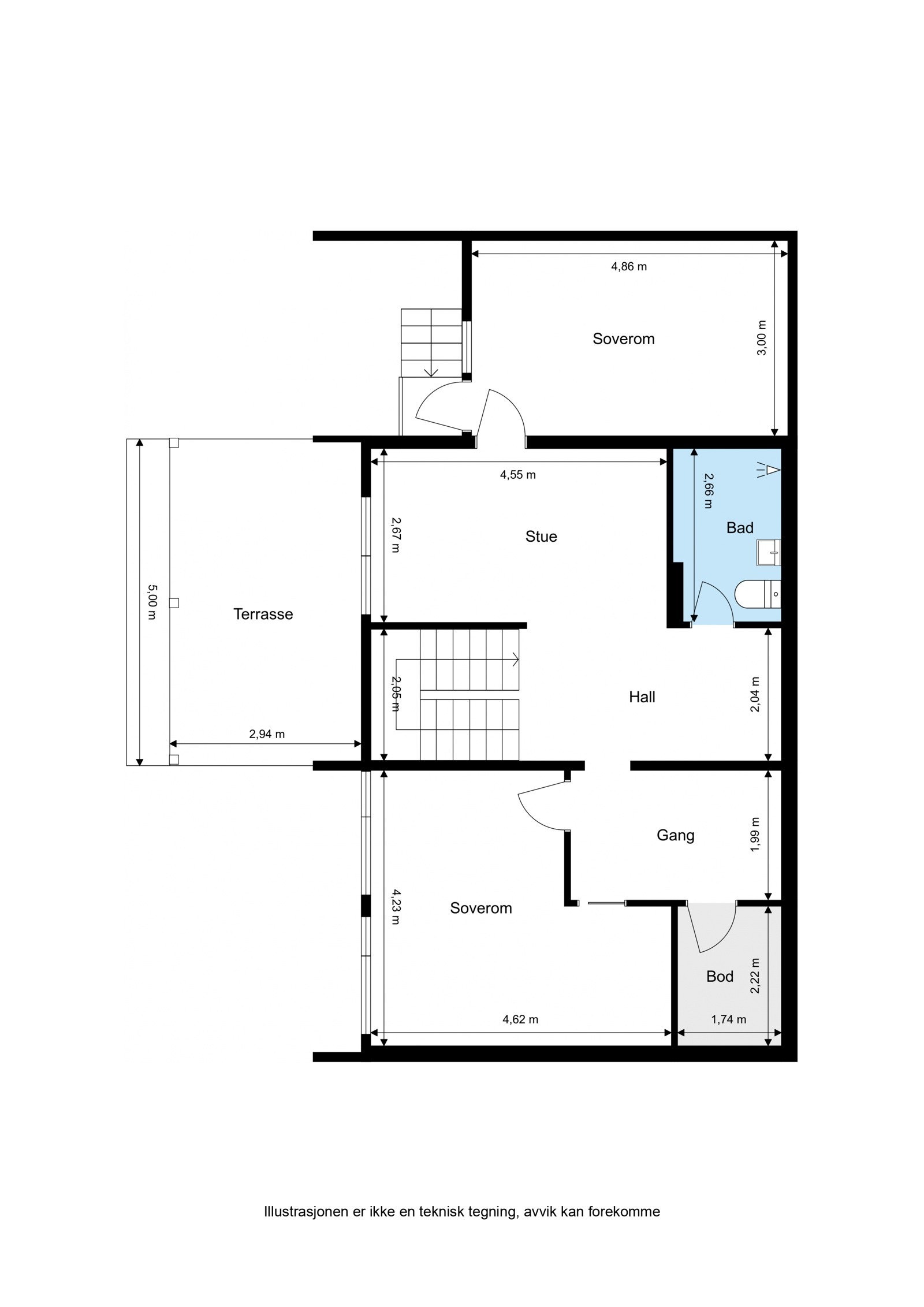 Plantegning - Underetasje. Galleribilde