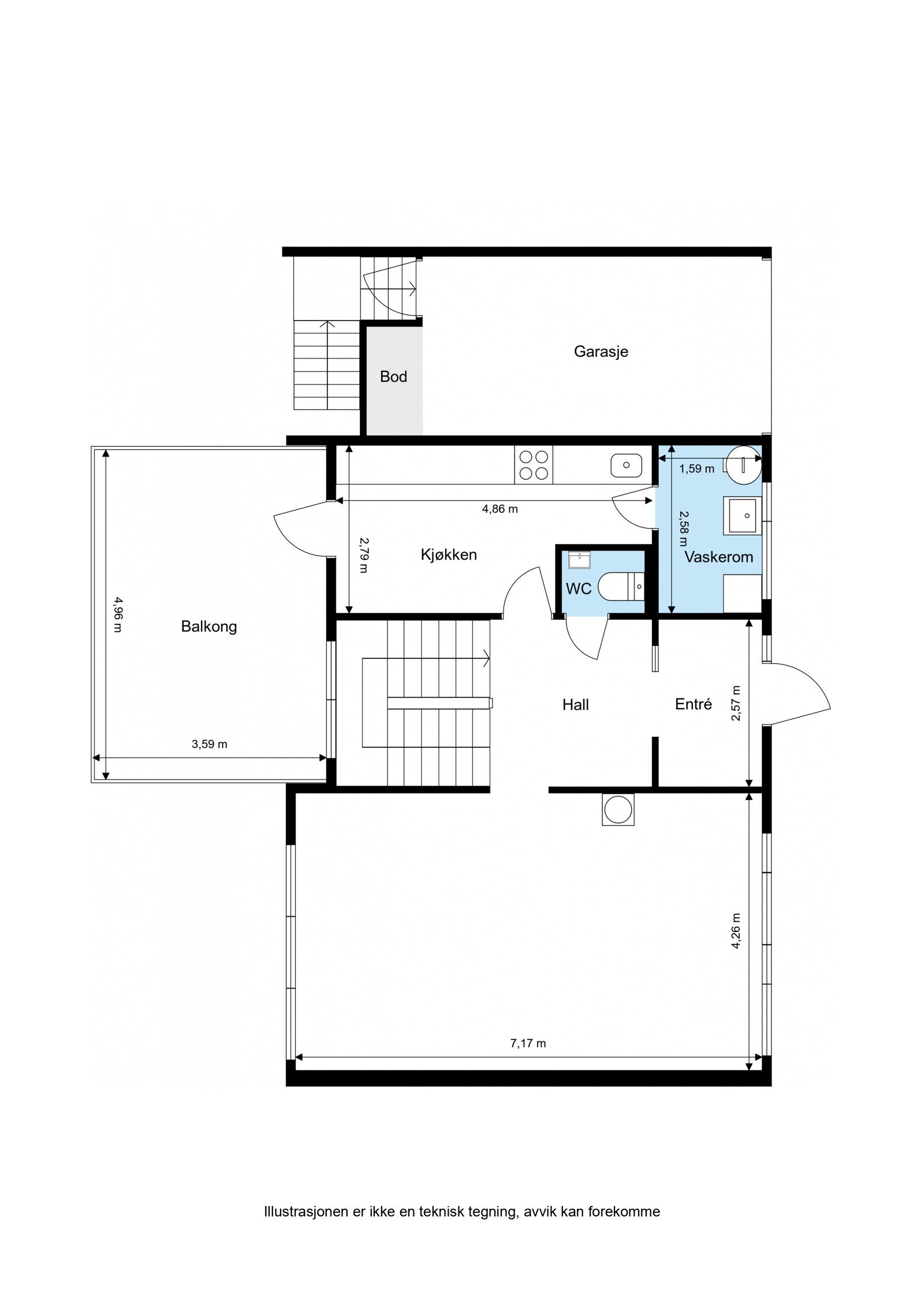 Plantegning - 1. etasje. Galleribilde