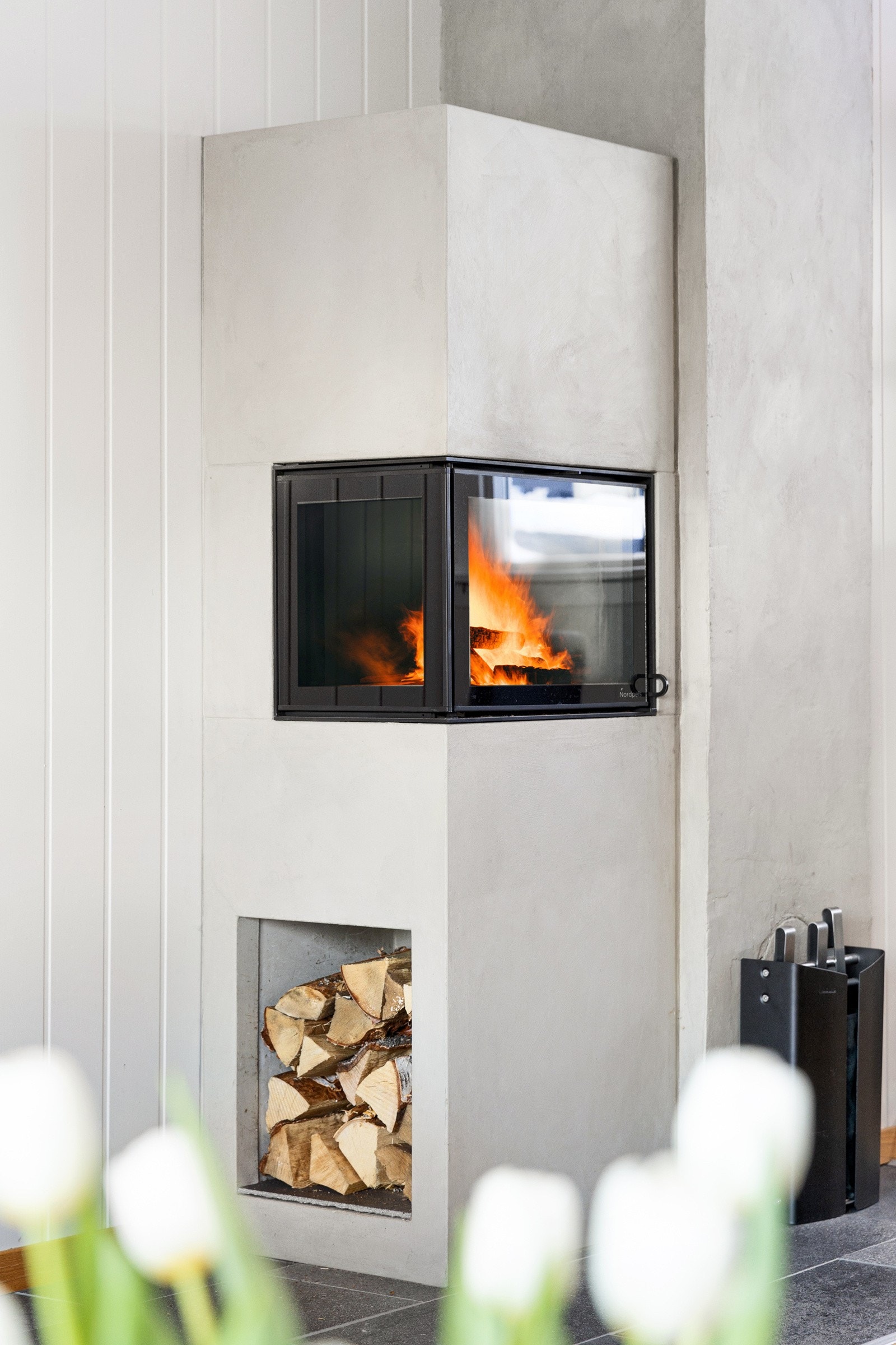 Lekker peis fra Nordpeis, ble installert i 2019. Galleribilde