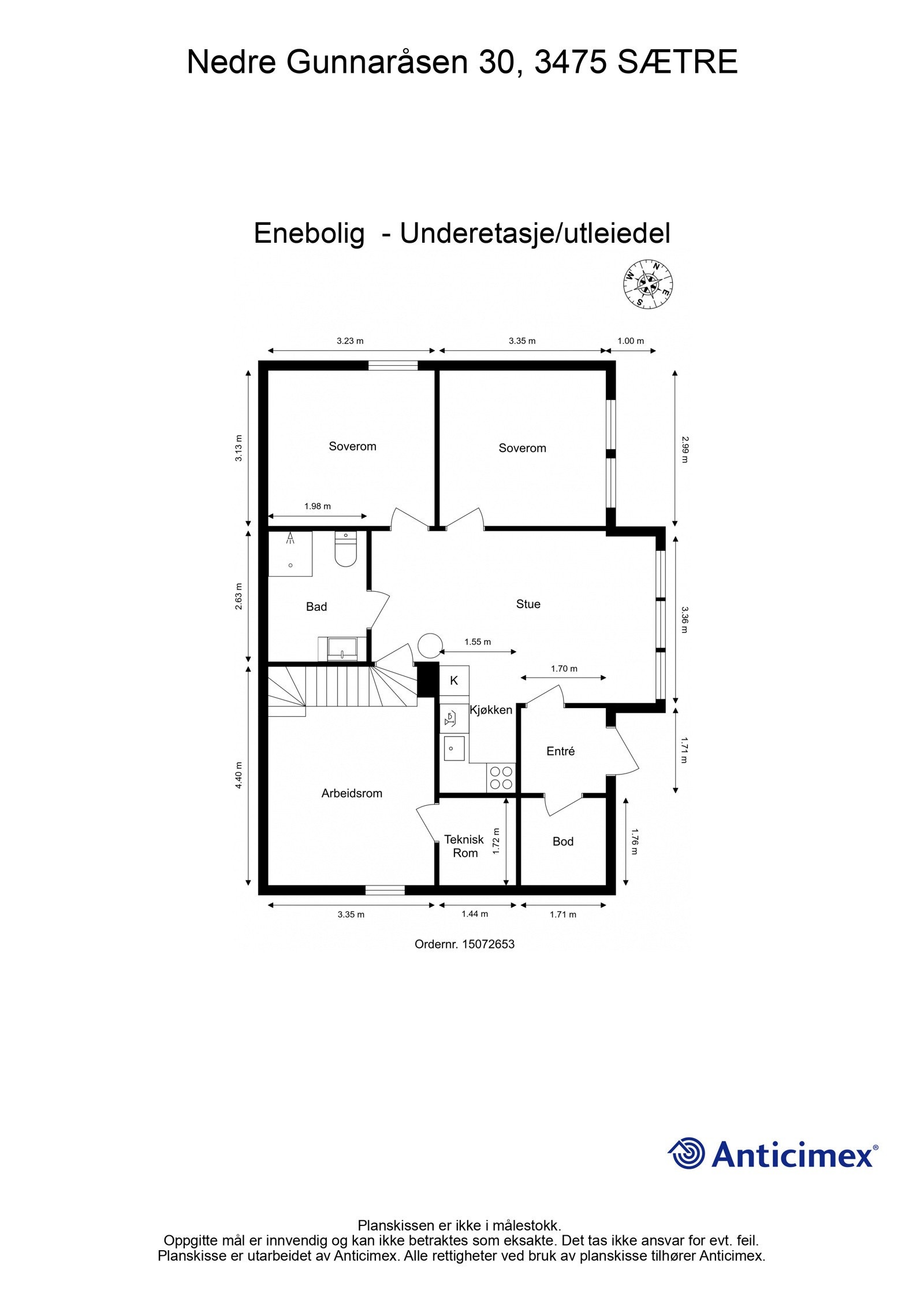 Plantegning underetasjen. Galleribilde
