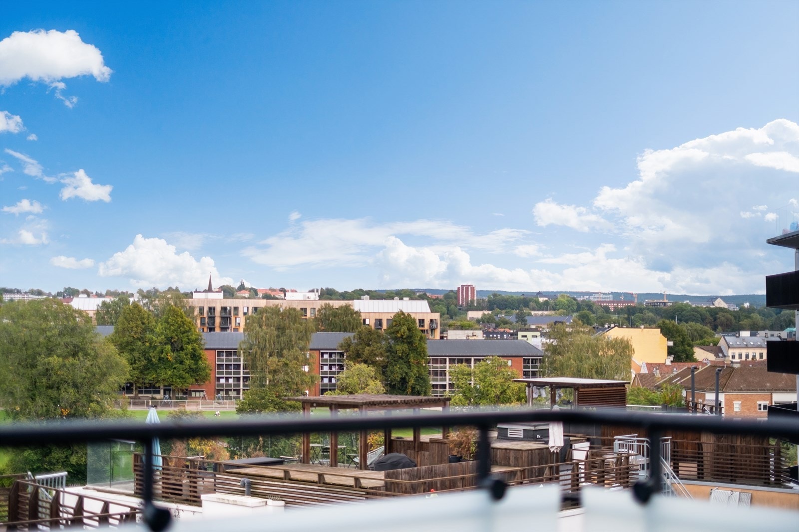 Herlig utsikt fra balkongen. Galleribilde