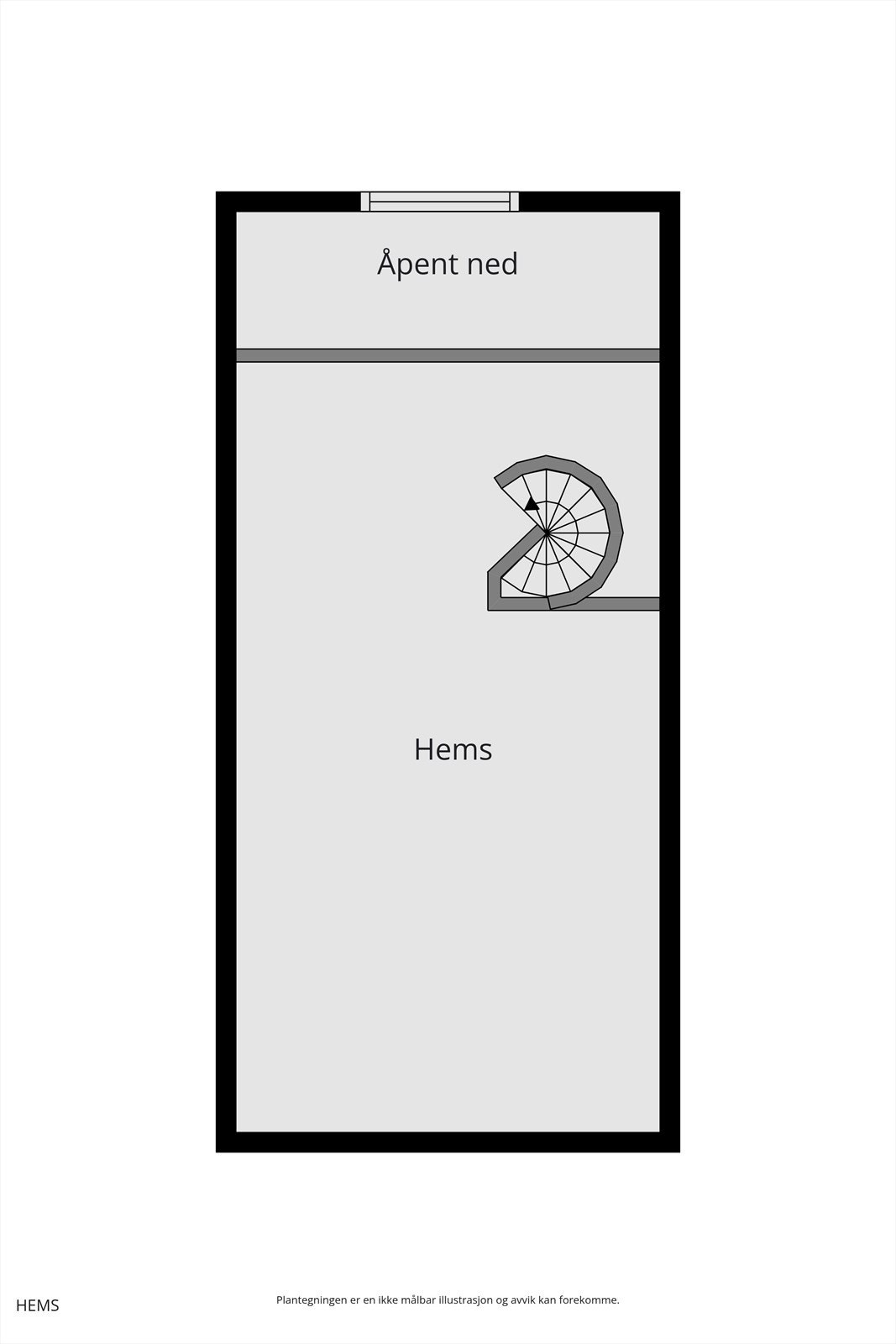 Plantegning av hems. Galleribilde