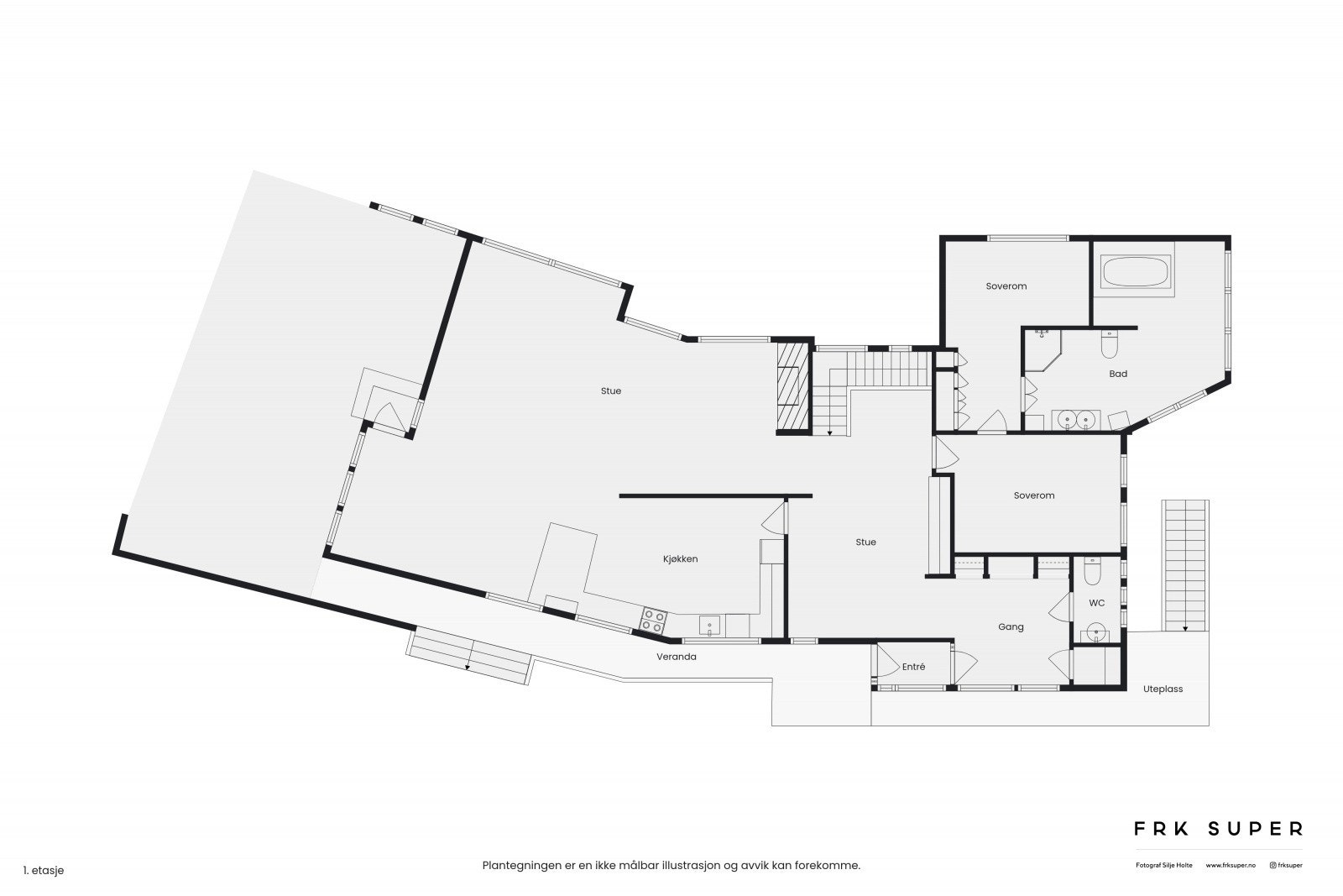 Plantegning 1.etg Galleribilde