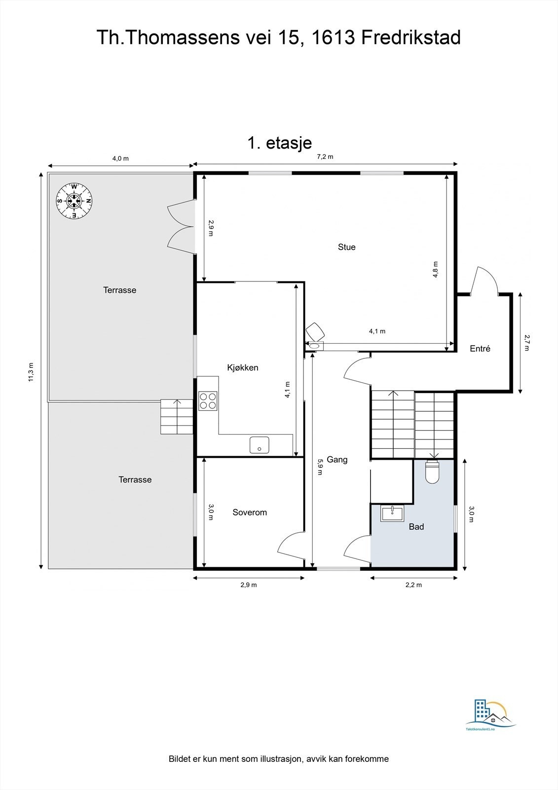 Veiledende skisse av første etasje. Galleribilde
