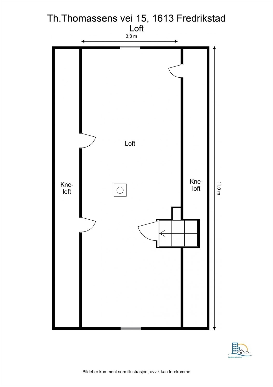 Veiledende skisse av loft. Galleribilde