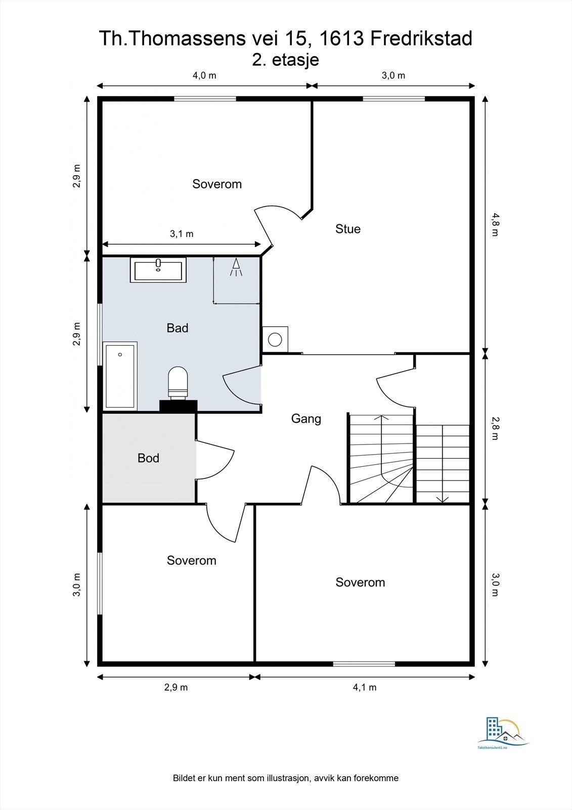 Veiledende skisse av andre etasje. Galleribilde