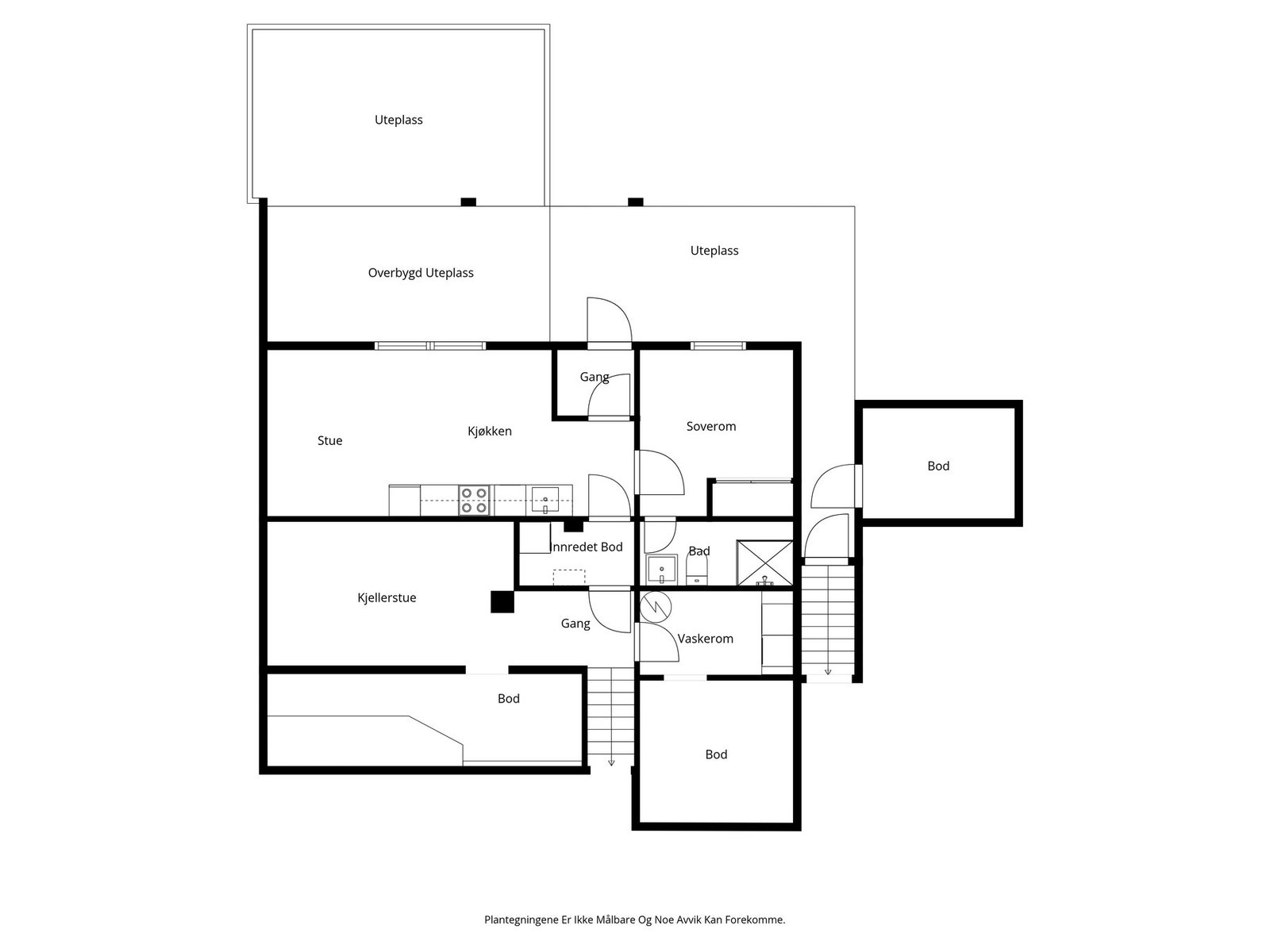 Plantegning underetasje. Galleribilde