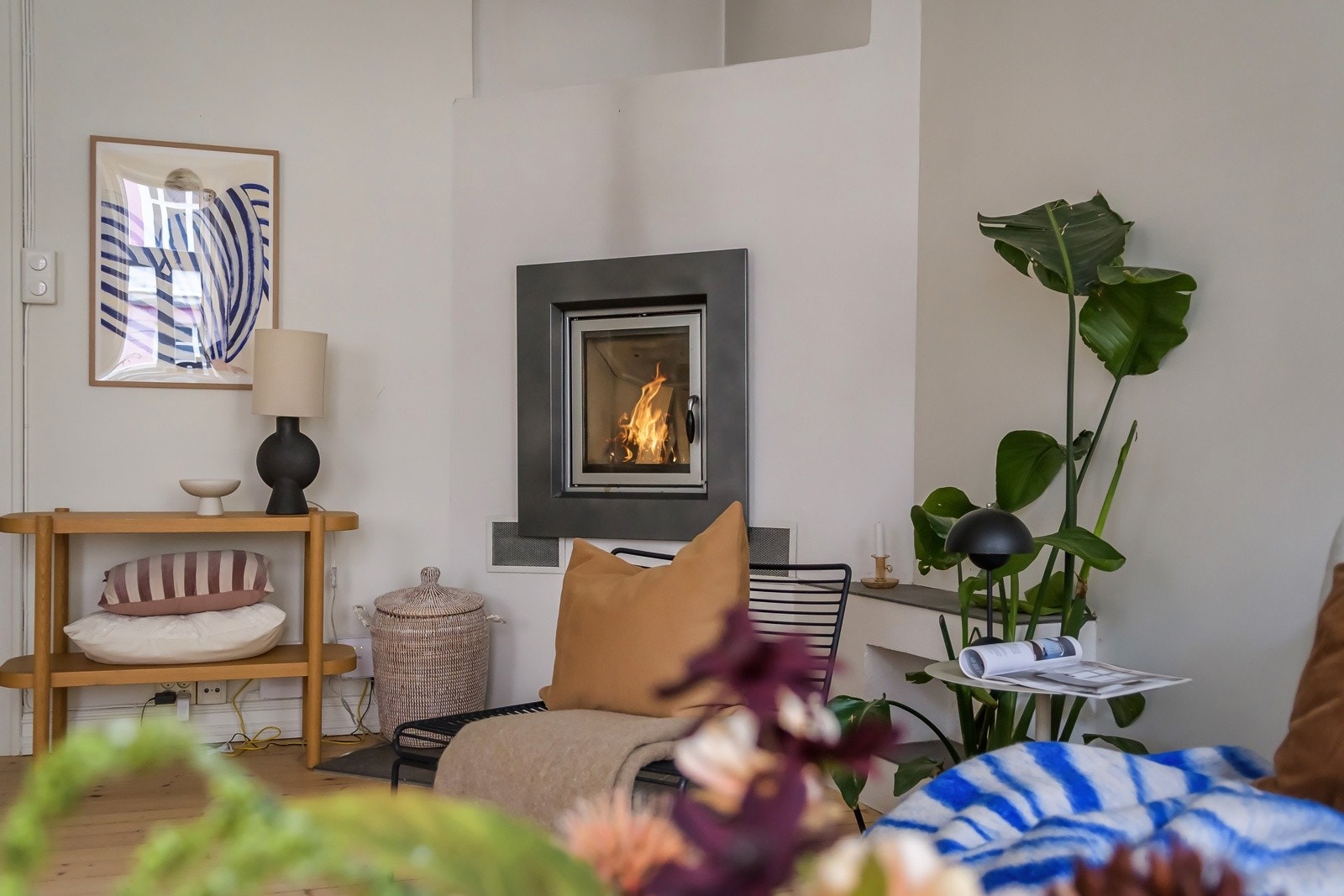 Peisen bidrar med ekstra varme og hygge. Galleribilde