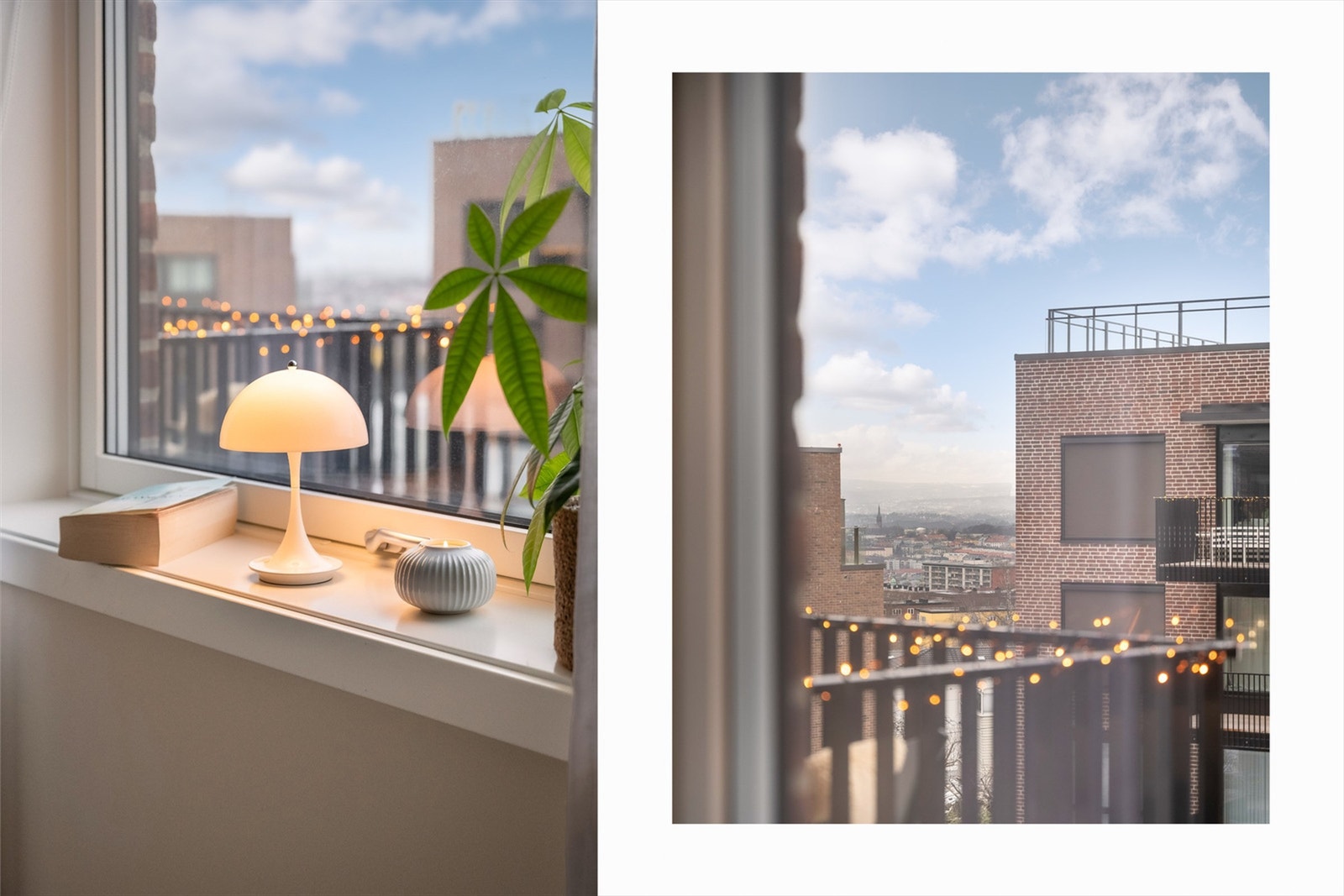 Leiligheten ligger såpass høyt opp at du får mye himmel og utsyn når du er i leiligheten. Galleribilde