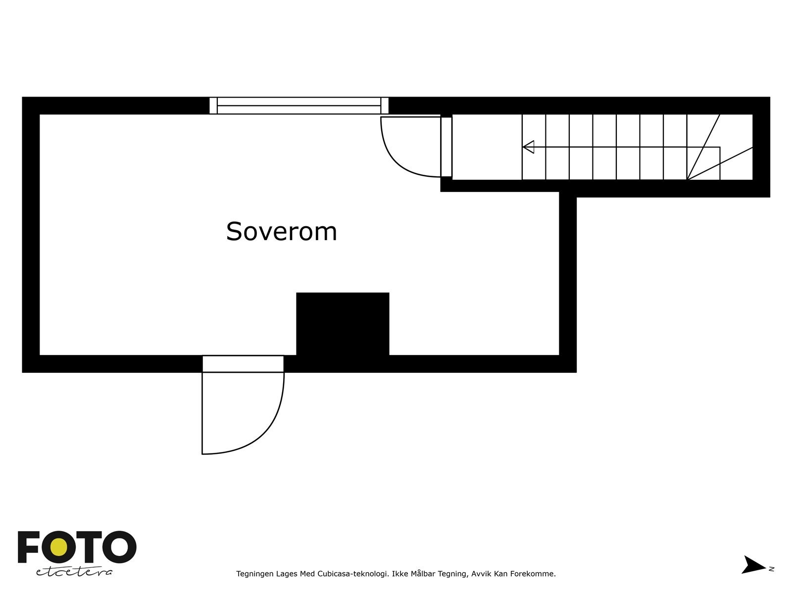 Veiledende plantegning av loftetasje. Ikke målbar. Galleribilde