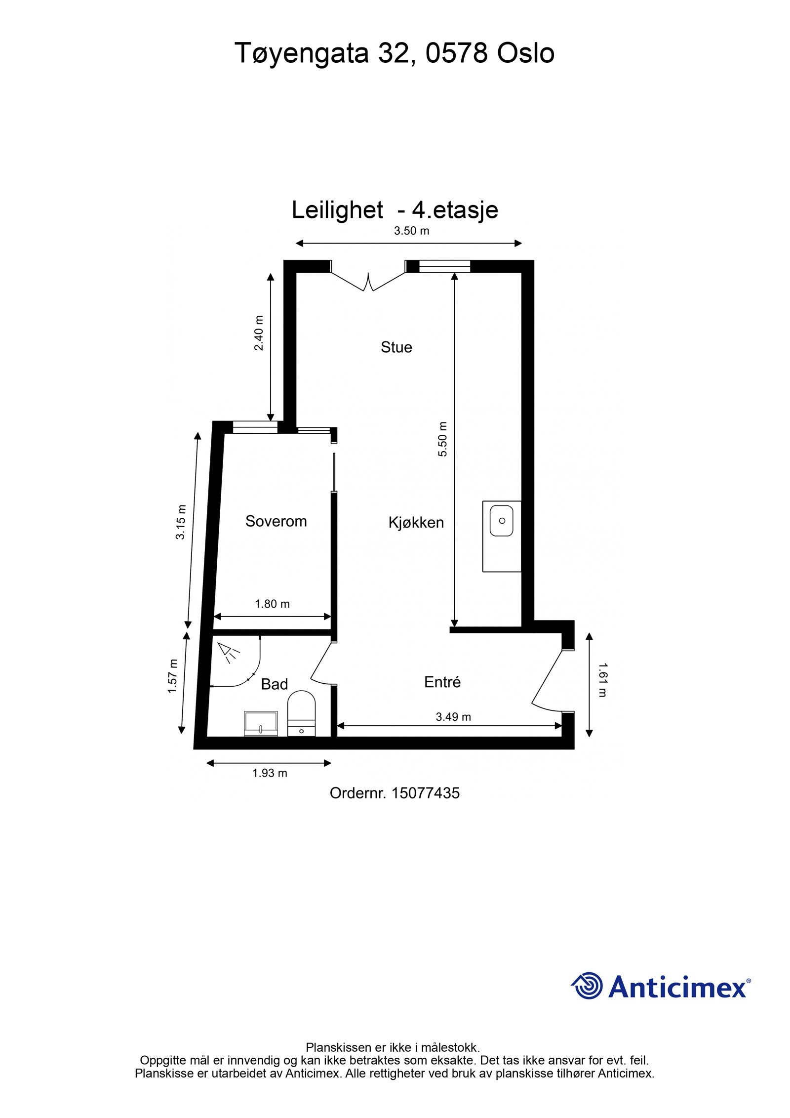 Plantegning 4. etasje. Galleribilde