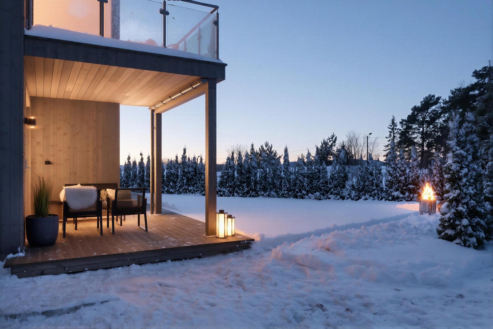 Fjelldalsvegen 226 har fantastisk beliggenhet nord i Gjerpensdalen, i retning Skrehelle. (Bildet er redigert, faktiske lysforhold kan variere.) Galleribilde