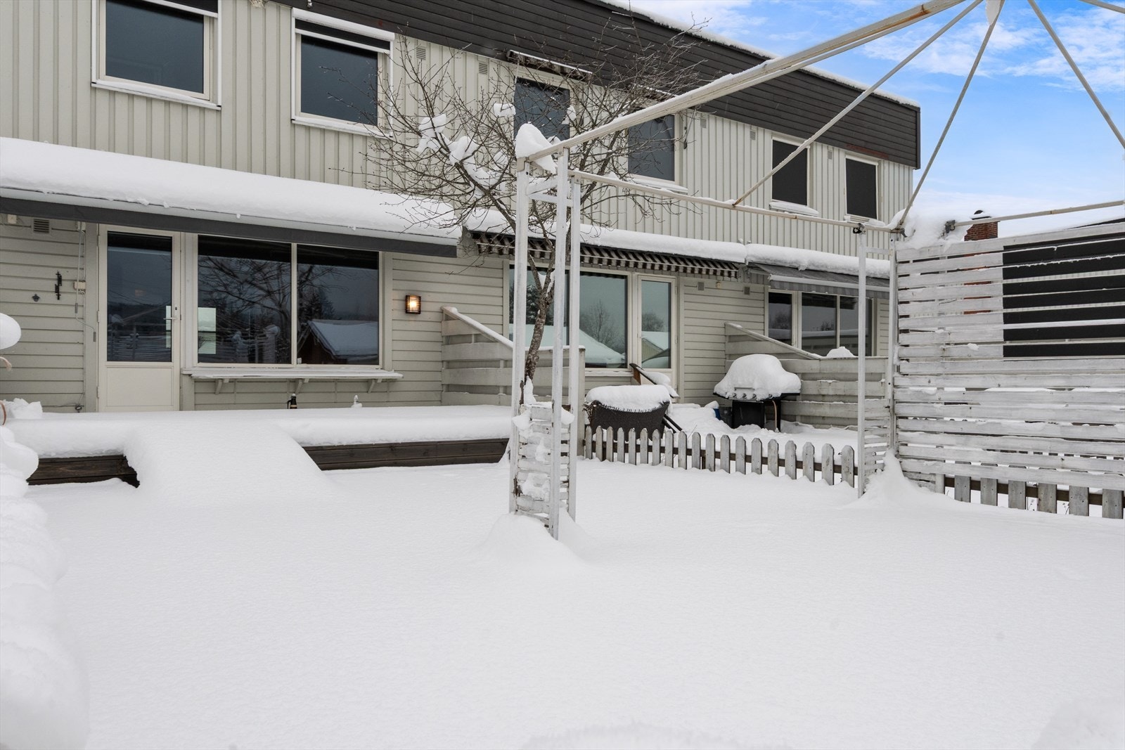 Ikke lett å se pga all snøen - men her er det ganske så hyggelig på sommeren! Galleribilde