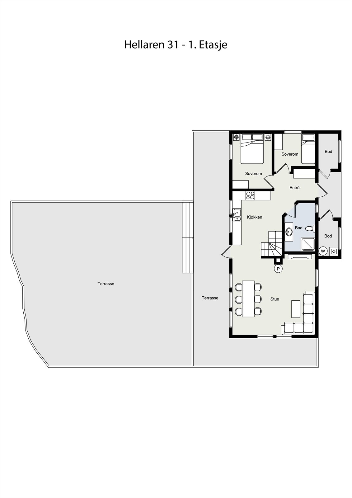 Planskisse 1. etasje Galleribilde