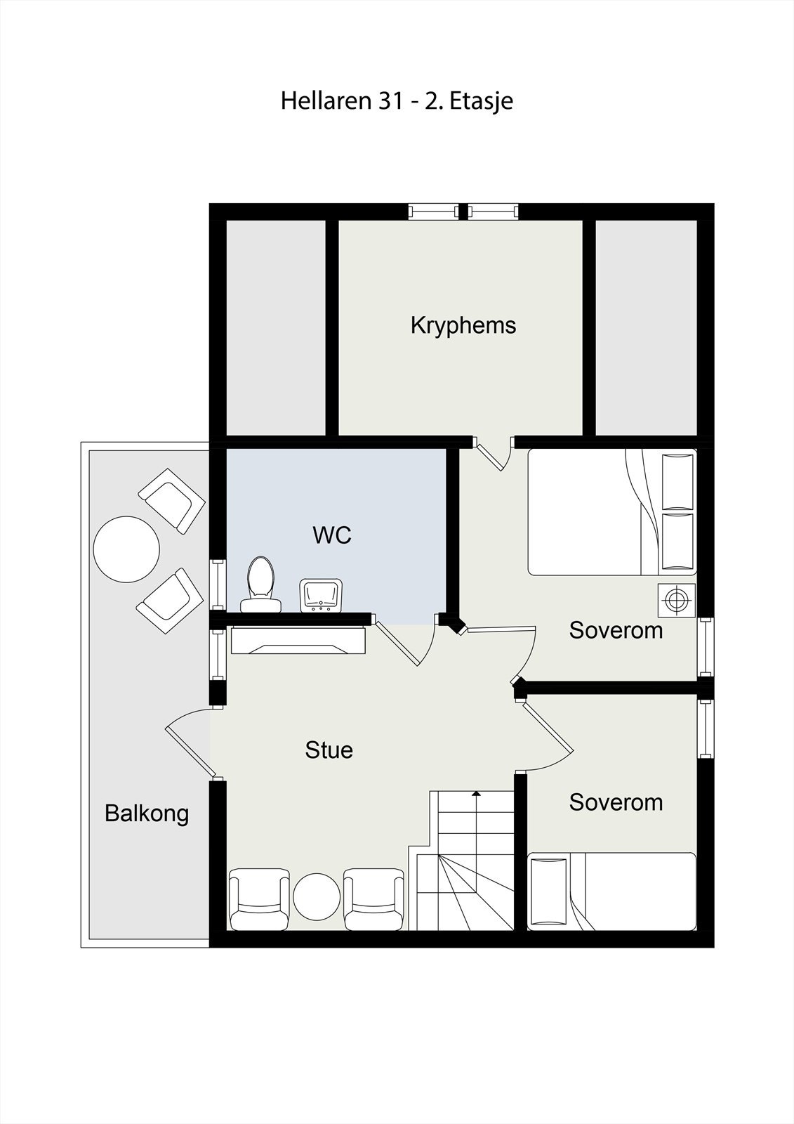 Planskisse 2. etasje Galleribilde