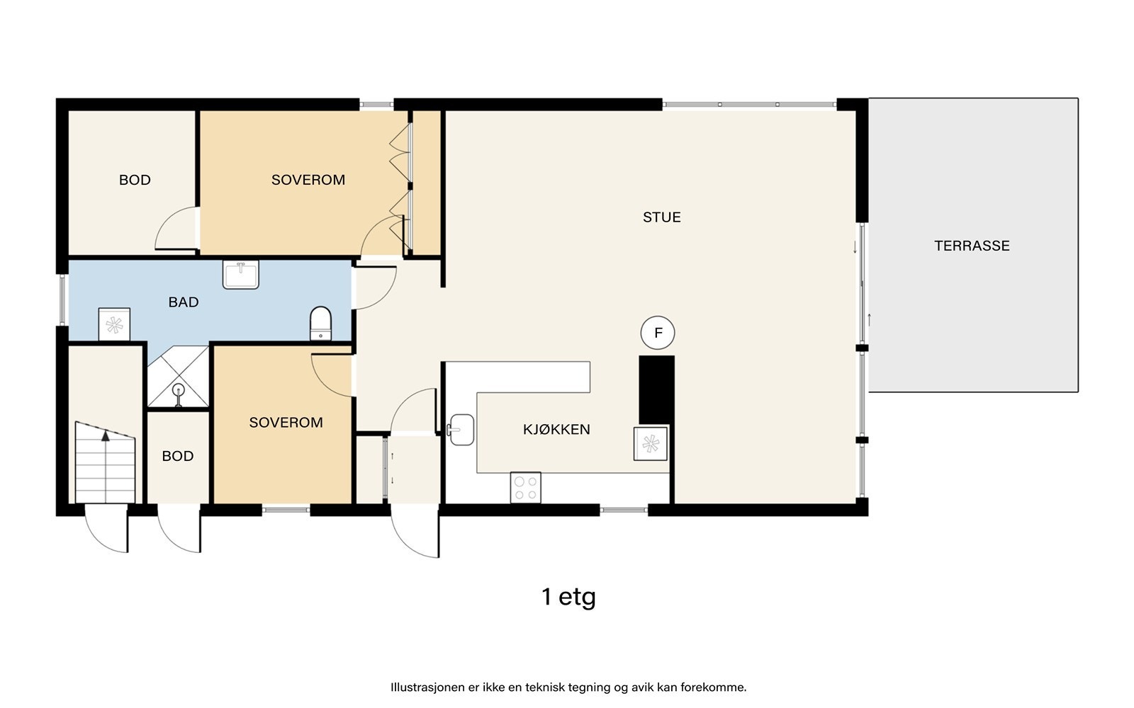 Plantegning - 1.etg. Galleribilde