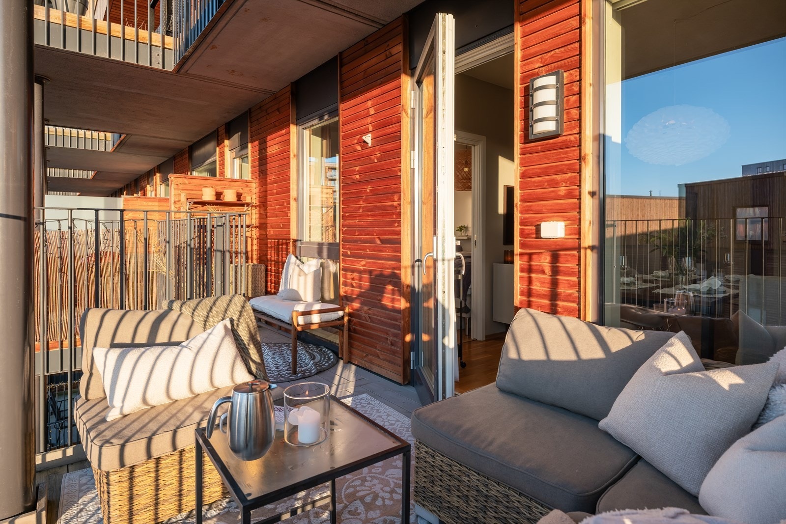 Balkongen strekker seg over 10m². Galleribilde