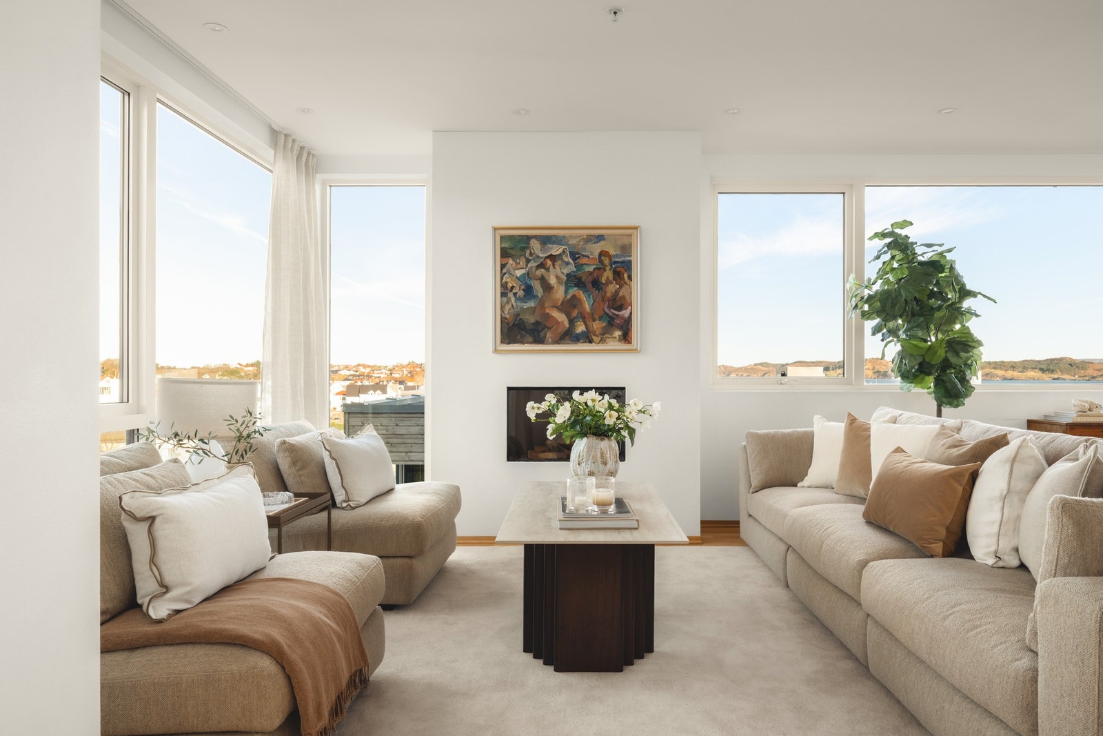 En lekker gasspeis gir god stemning og litt ekstra varme. Galleribilde