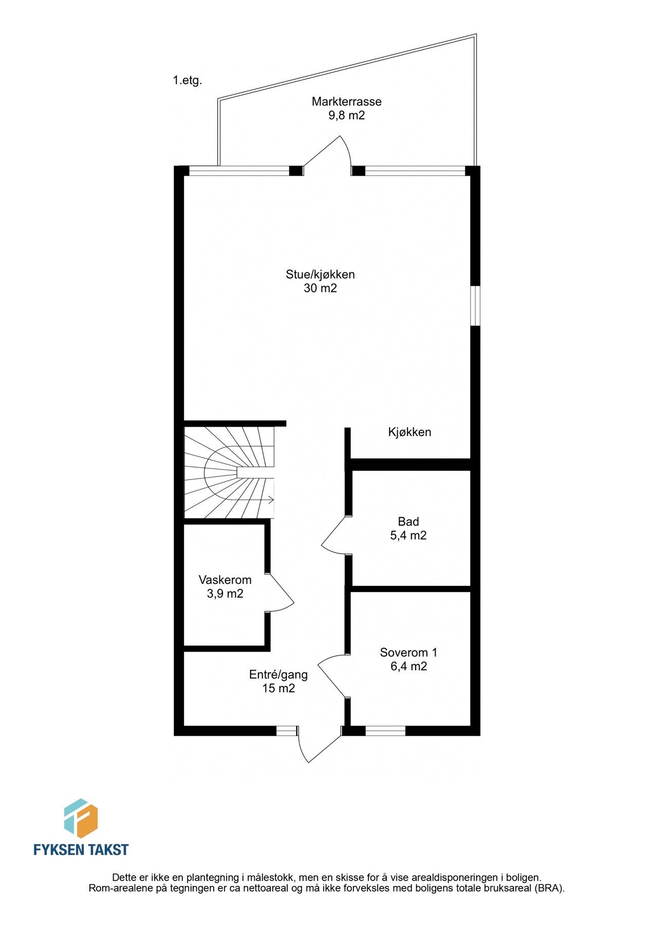 Planskisse 1.etg. Galleribilde