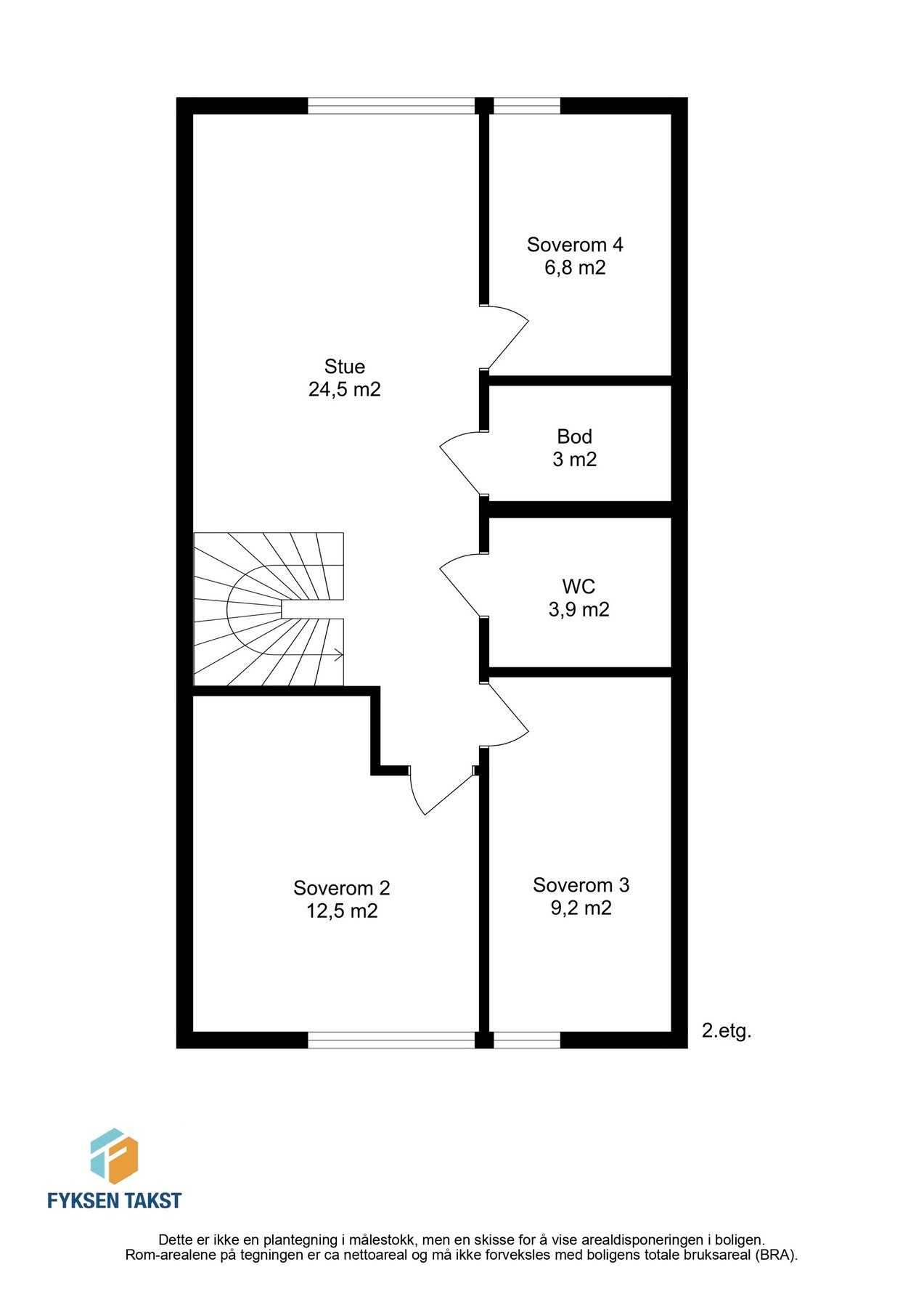 Planskisse 2.etg. Galleribilde