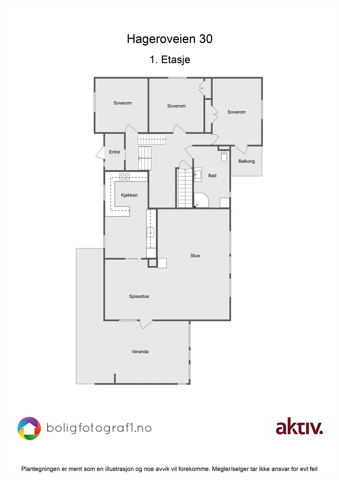 Plantegning 1. etg. Galleribilde