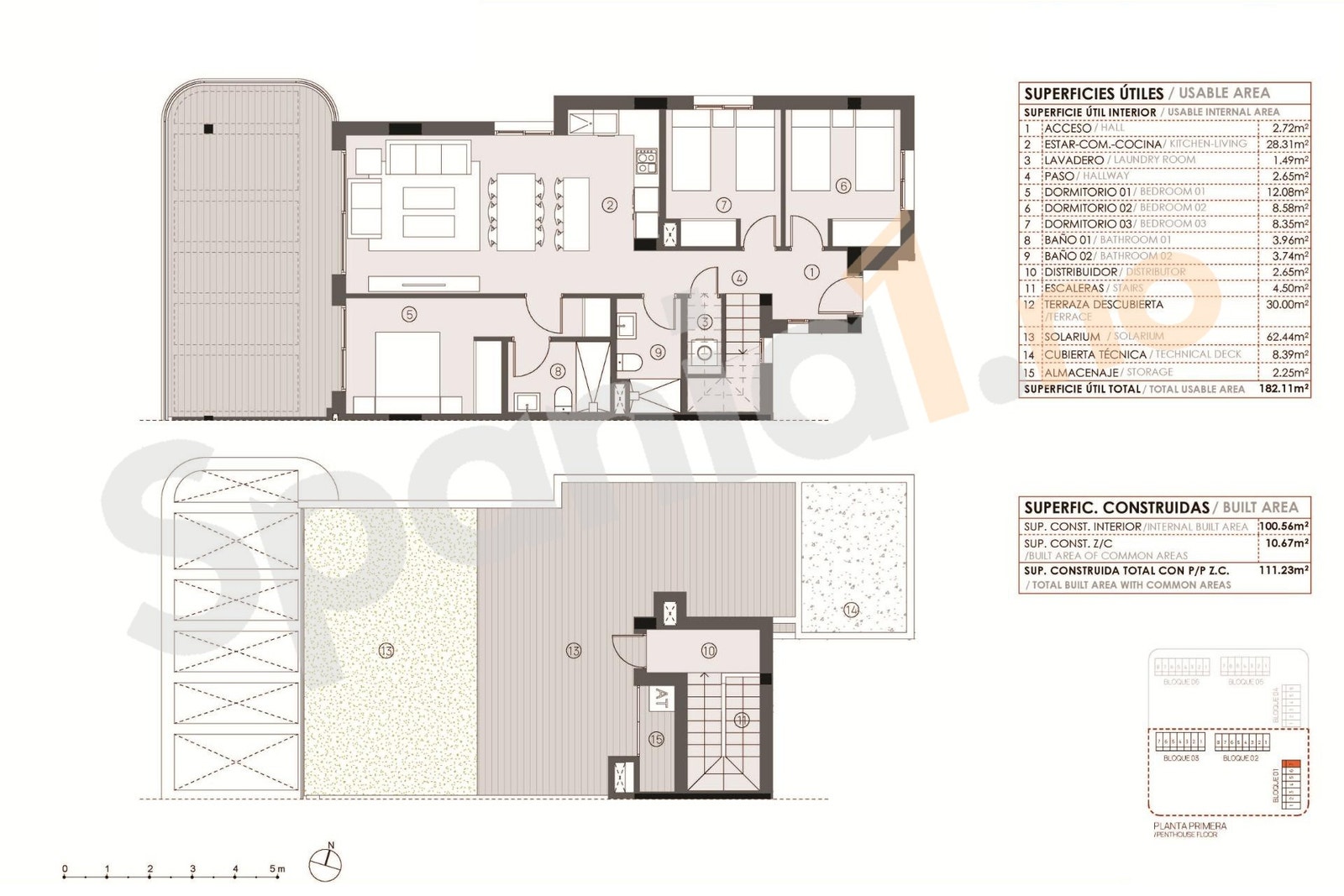 Plantegning penthouse nr. 7 Galleribilde