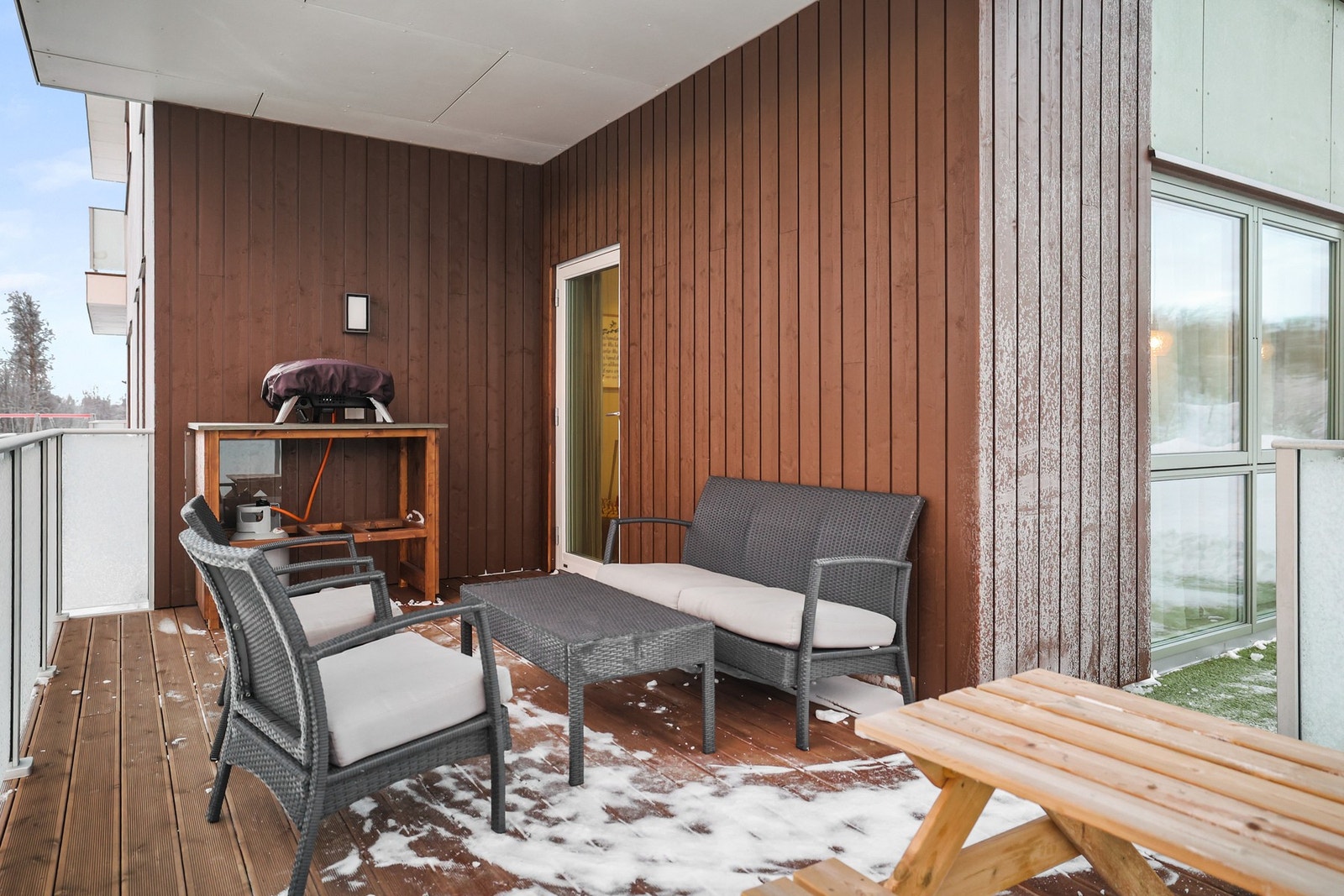 Her er det god plass til en sittegruppe. Galleribilde