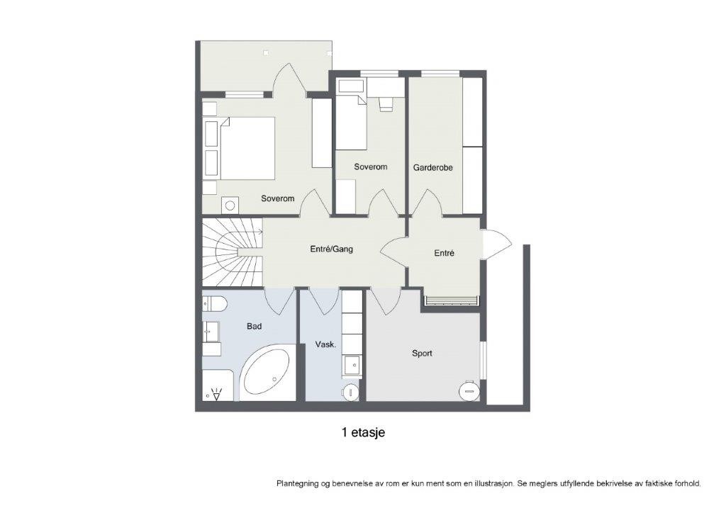 Plantegning 1 etasje | Stegane 8A Galleribilde