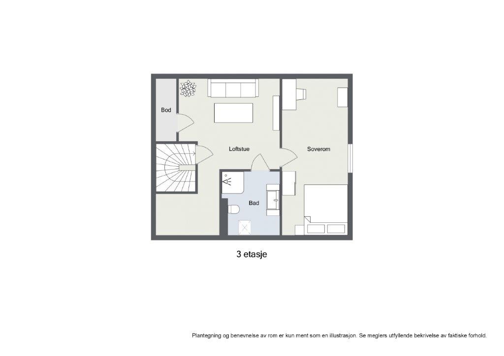 Plantegning loft | Stegane 8A Galleribilde