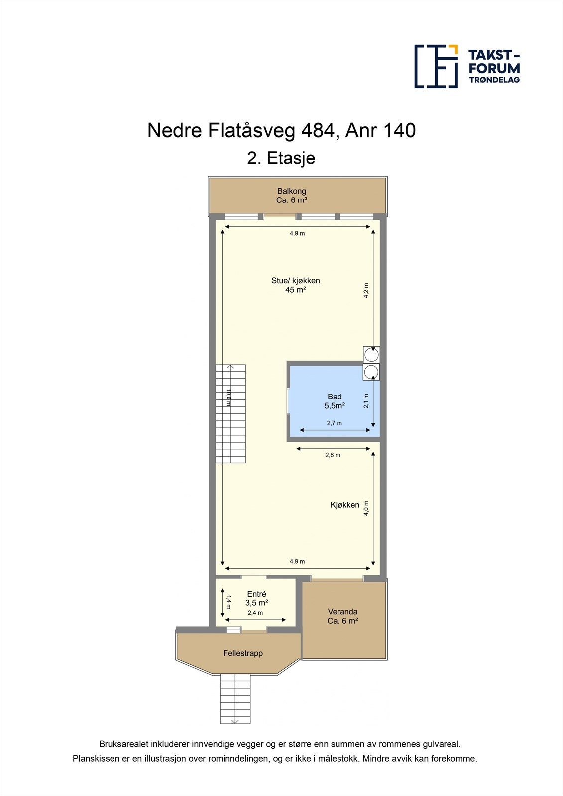 Gjør deg kjent med planskissen av første etasje. Galleribilde