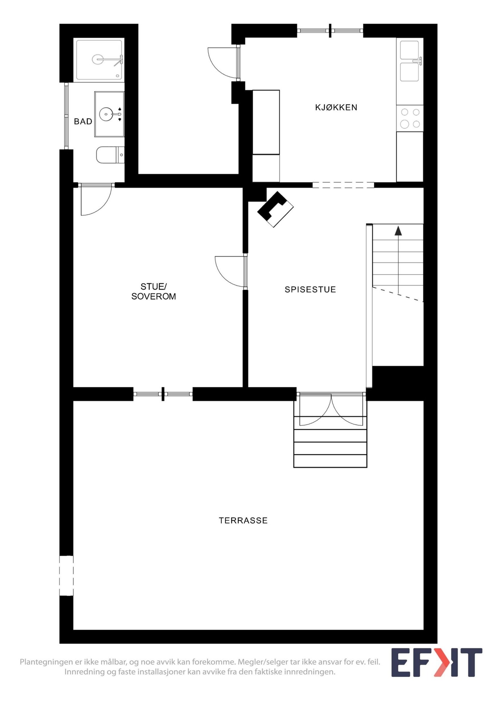 Planløsning hovedetasje Galleribilde