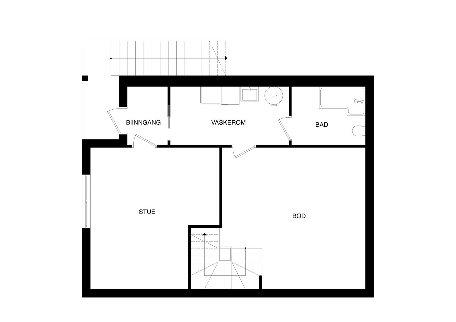 Plantegning underetasje Galleribilde