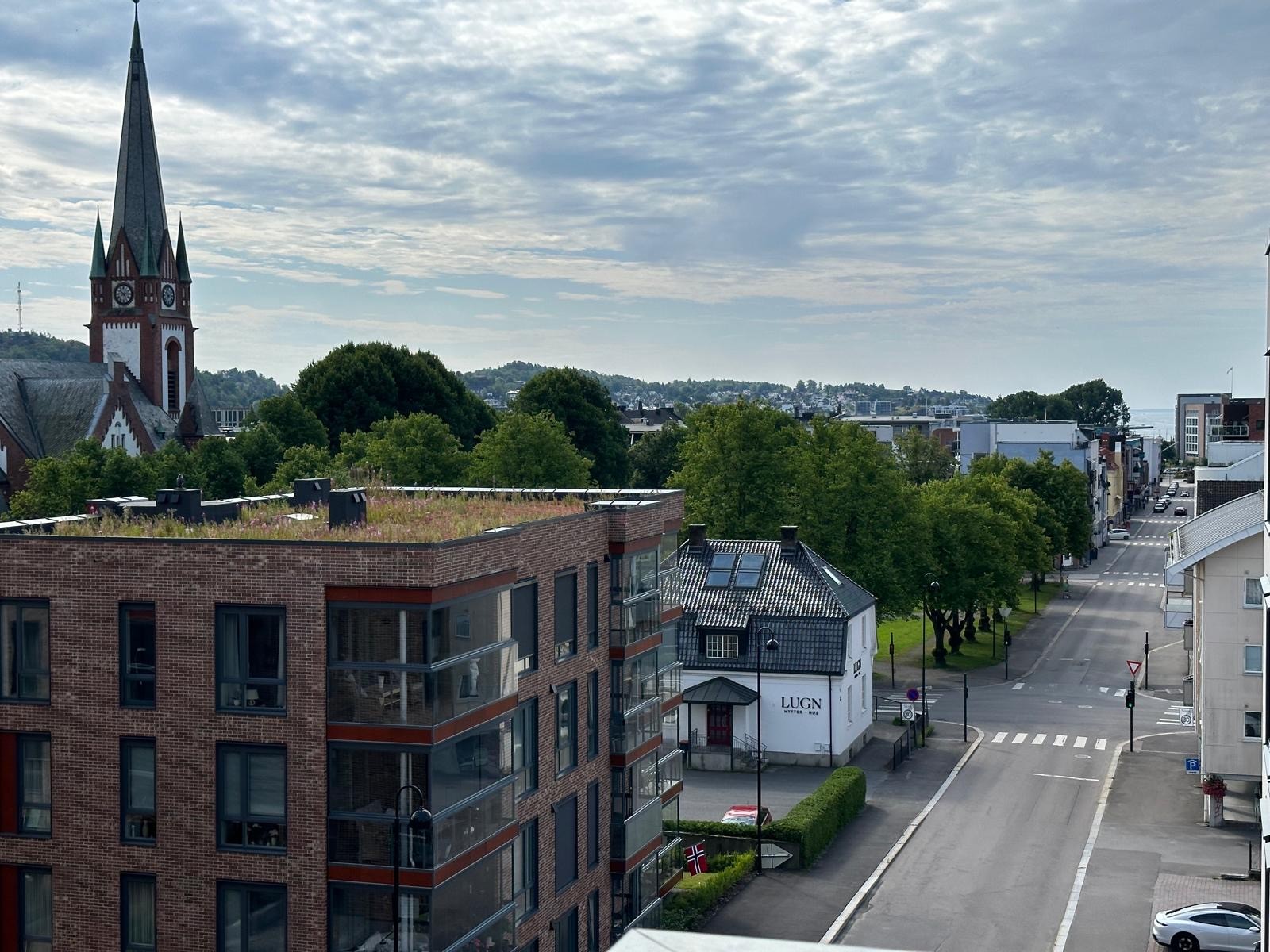 Flott utsikt fra balkongen Galleribilde