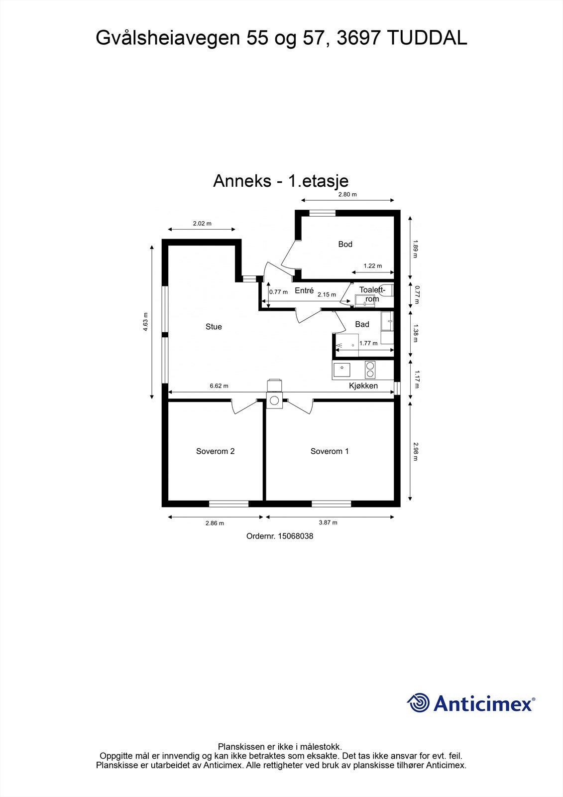 Plantegning anneks Galleribilde