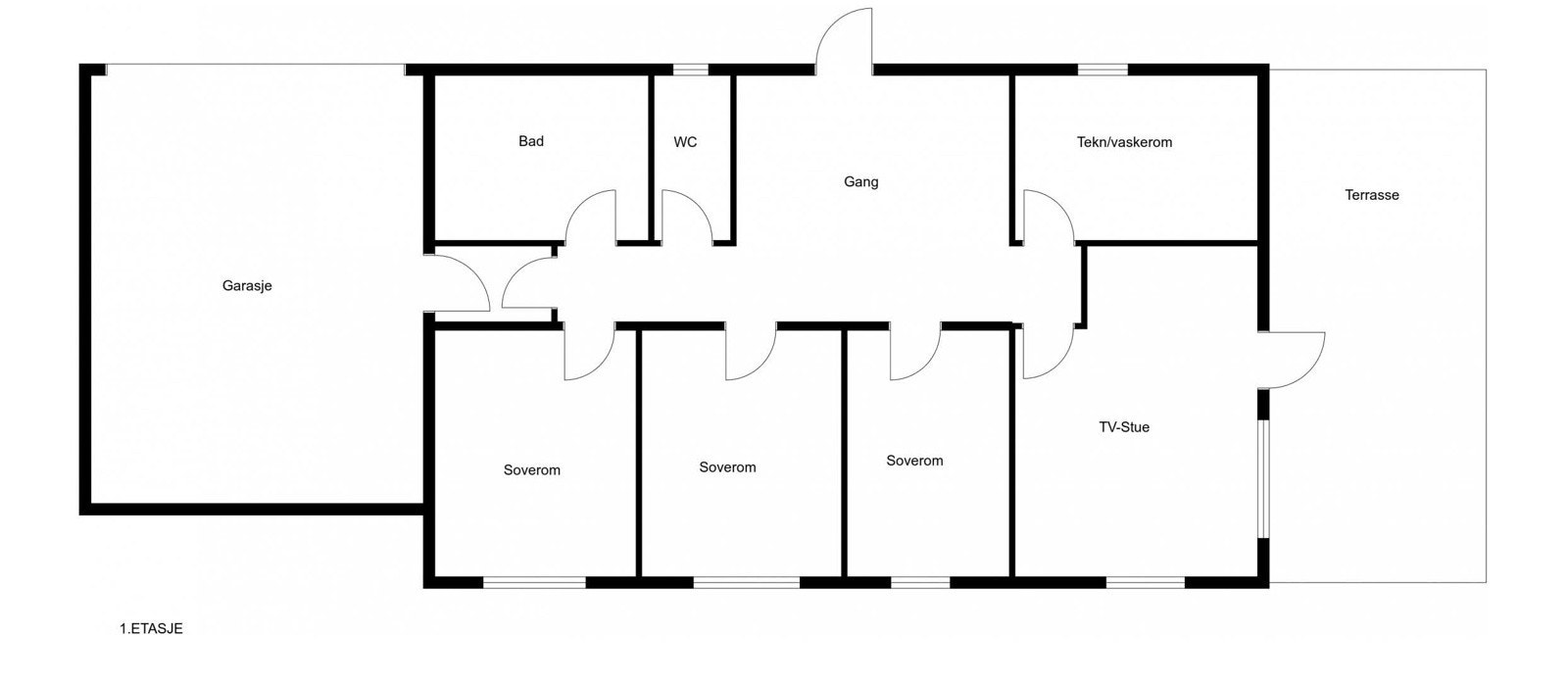 Plantegning: 1. etasje Galleribilde