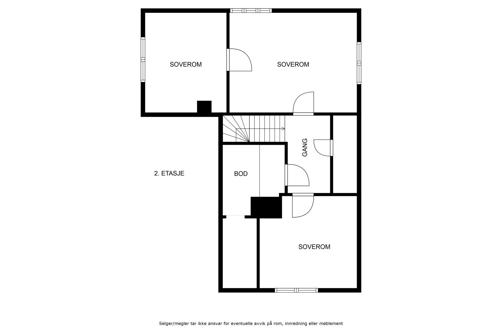 Plantegning 2. etasje Galleribilde