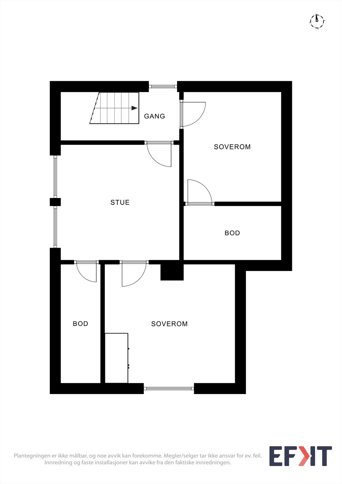 Plantegning loftsetasje. Galleribilde