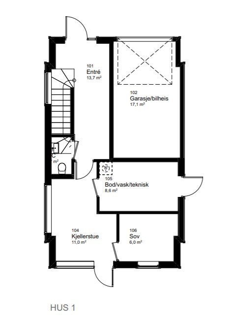 fra salgsprospekt 1. etg - ikke kontrollert evt. avvik Galleribilde