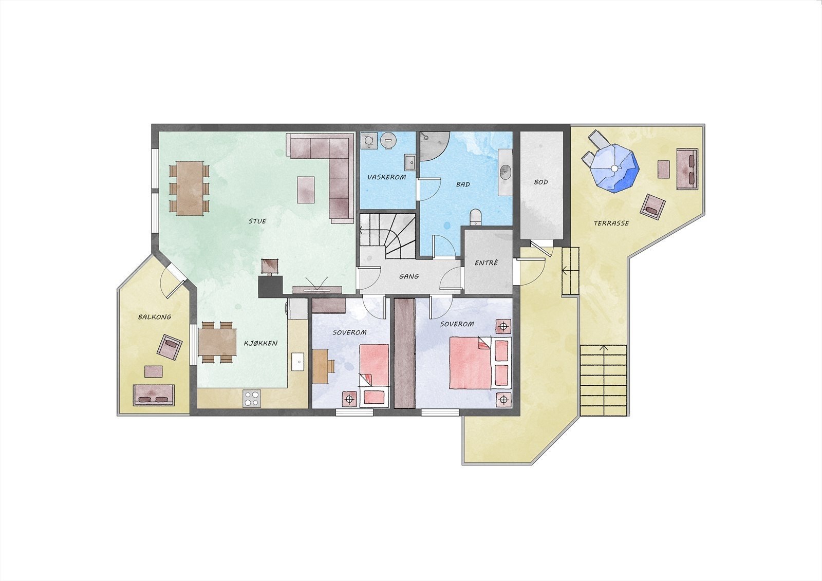 Plantegning 1 etasje Galleribilde